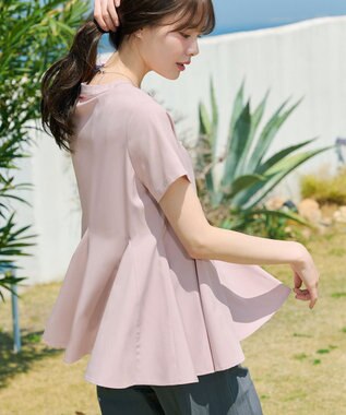 Tiaclasse ボリュームフレアブラウス ピンク