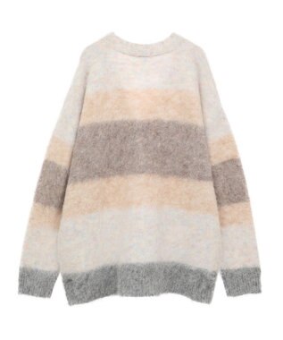 earth music&ecology グラデーション起毛ニットカーディガン Beige