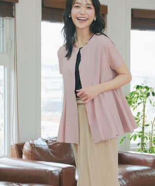 Tiaclasse ボリュームフレアブラウス ピンク