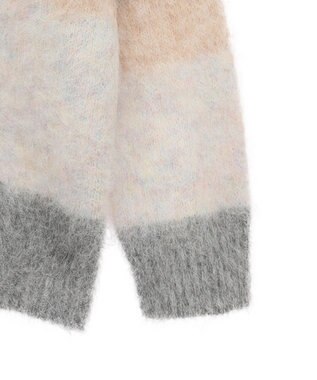 earth music&ecology グラデーション起毛ニットカーディガン Beige