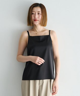 YECCA VECCA ボートネックサテンキャミ