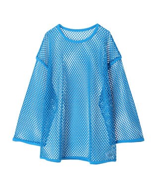earth music&ecology メッシュチュニック Blue