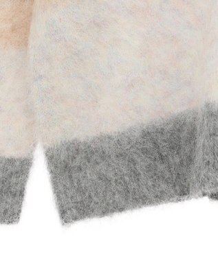 earth music&ecology グラデーション起毛ニットカーディガン Beige