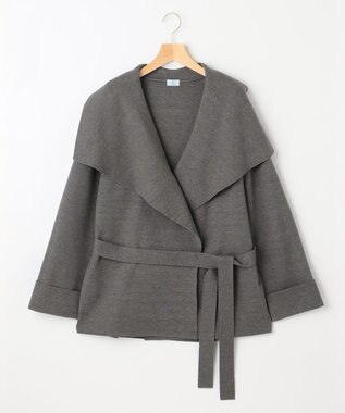 組曲 【軽羽織】ショールカラー カーディガン ライトグレー系9