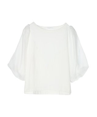 Green Parks オーガンジードッキングプルオーバー Off White