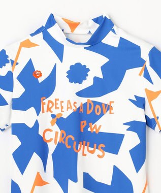 PW CIRCULUS 【WOMEN】ＤＯＶＥ柄モックネック ゴルフウェア レディース スカイブルー系5