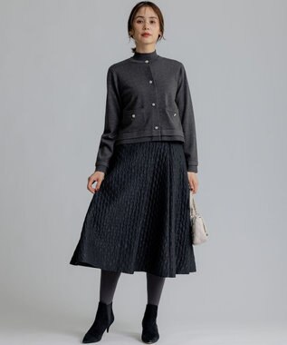 組曲 リブハイネック  ニット グレー系