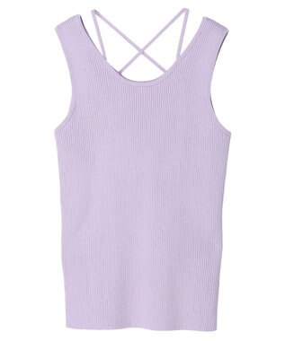 earth music&ecology レイヤリングニットタンクトップ Lavender