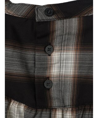 AMERICAN HOLIC ＳＥＴ　ボリュームスリーブシャツ＋ニットベスト Check Black