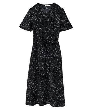 earth music&ecology ちょっとレトロなワンピース Black