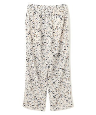 UNFILO MENS ボタニカルプリント イージーテーパードパンツ ベージュプリント