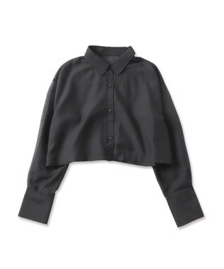 WEGO 【シワになりにくい】シアーショートシャツ ブラック