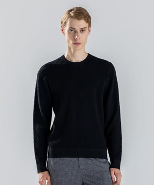 【新柄】 ヴィスコースリンクス　クルーネックニット