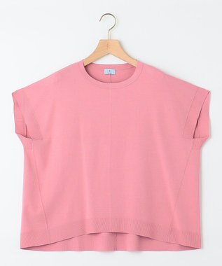 組曲 L 【WEB限定】Tシャツライク サマーニット ピンク系