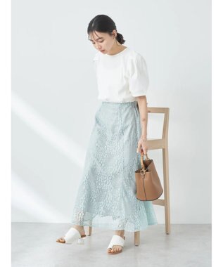 earth music&ecology パワーショルダーリブプルオーバー Ivory