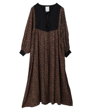 CRAFT STANDARD BOUTIQUE レーヨンキルト切り替えワンピース Flower