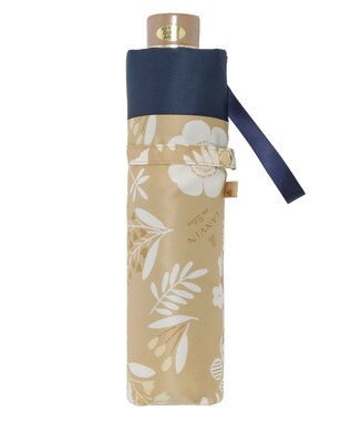 MOONBAT LANVIN en Bleu 折りたたみ傘 バイカラーデイジー サテンプリント 大きめ55cm ベージュ