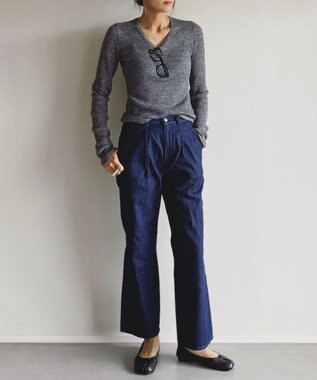 woadblue ＜坪田あさみさんコラボ＞EMMA エマ デニムパンツ RIGIDBLUE