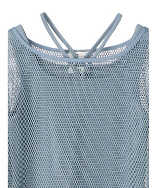 earth music&ecology ＳＥＴ２点メッシュプルオーバー＋タンクトップ Ivory