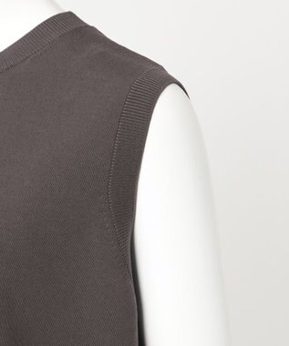 23区 L 【R(アール)】シルクコットン ニットベスト ブラウン系