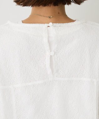 CRAFT STANDARD BOUTIQUE レースワイドTブラウス Black