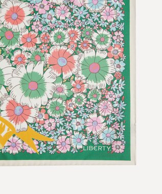 LIBERTY. ラブ リバティ シルクスカーフ 45 グリーン