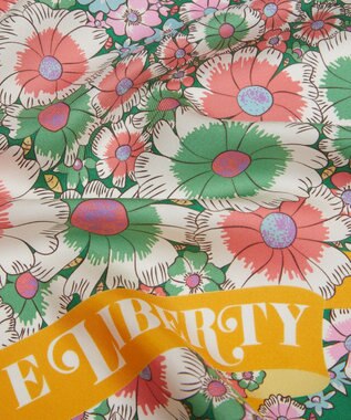LIBERTY. ラブ リバティ シルクスカーフ 45 グリーン