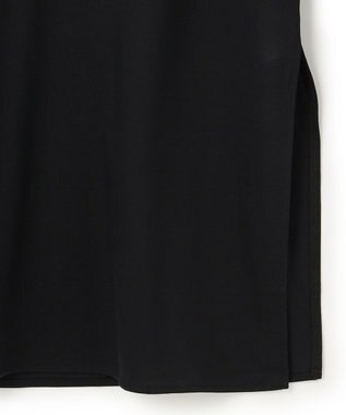 ICB 【UVケア・接触冷感・吸水速乾】コンビネーションジャージー チュニックカットソー ブラック系