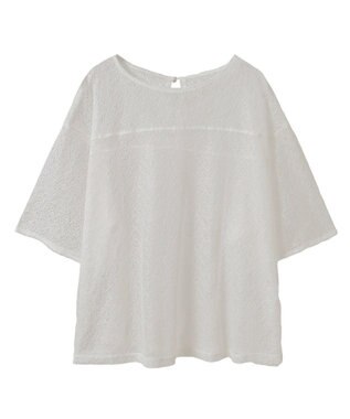 CRAFT STANDARD BOUTIQUE レースワイドTブラウス Black