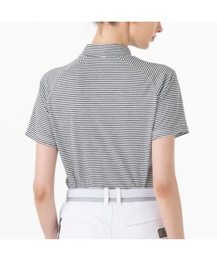 ZERO HALLIBURTON メランジ ボーダー モックネックTシャツ 82835 W4S4a レディースゴルフ ネイビー杢