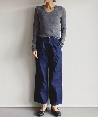 woadblue ＜坪田あさみさんコラボ＞EMMA エマ デニムパンツ RIGIDBLUE