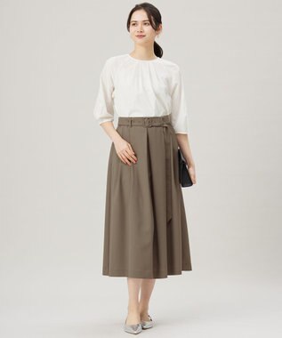 自由区 S 【洗える】エンブロイダリーブロードプルオーバー ブラウス オフ