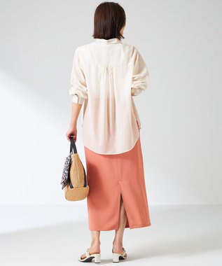 ANY SIS 【洗える】リネンライクシアーローン ブラウス アイボリー