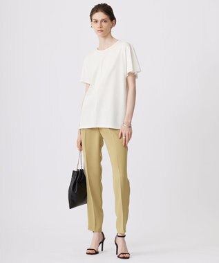 ICB 【洗える】ライトダブルクロス ドロストパンツ クレイベージュ系