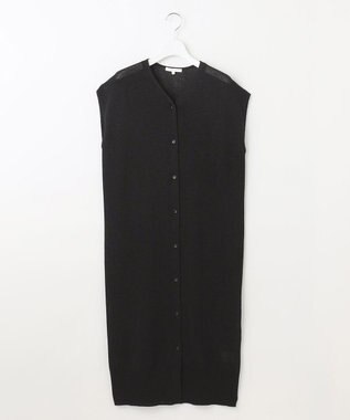 自由区 L 【カタログ掲載・洗える】ペーパーブレンドニット ジレ ブラック