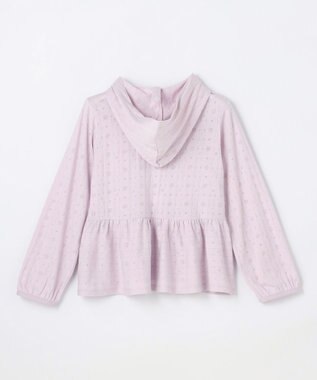 組曲 KIDS 【90-100㎝】 オパールレーシーパーカー ラベンダー