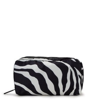 LeSportsac RECTANGULAR COSMETIC/クリームブラックゼブラ
