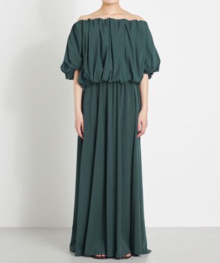 NAVE 【Nave 　洗える・接触冷感】クロップドジャージーブラウス グリーン系