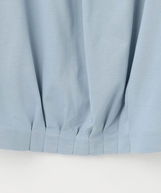 組曲 L 【WEB限定】シルケットポンチフレンチスリーブ カットソー サックスブルー系