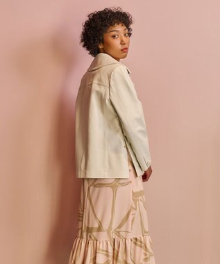 GRACE CONTINENTAL ラムレザーＰコート キナリ