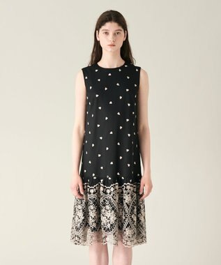 GRACE CONTINENTAL 刺繍レースドレス ブラック