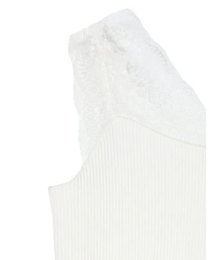 Green Parks レースタンクトップ Off White