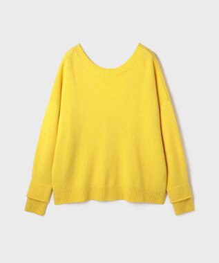 GRACE CONTINENTAL 前後2WAYニットカーディガン イエロー