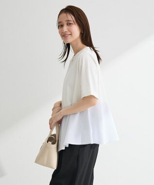 Green Parks 華やぎカットソー（アシメヘム） Off White