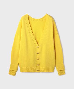 GRACE CONTINENTAL 前後2WAYニットカーディガン イエロー