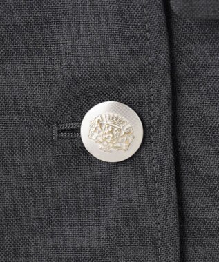 GRACE CONTINENTAL 麻調バックギャザージャケット グレー