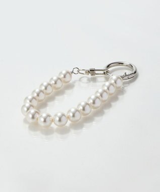 Phoebe ボリュームボールストラップチャーム　パール ホワイト