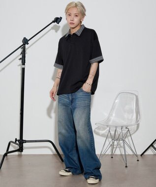 WEGO 【ユニセックス着用ITEM】シャツレイヤードT（SS） ブラック