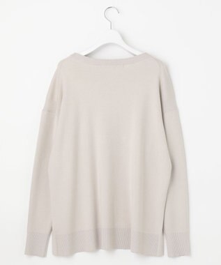 自由区 【Sサイズ有】コットンカシミヤ ニットトレーナー ライトグレー系