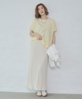 WEGO 【2026春夏新作】接触冷感フレンチスリーブT ライトイエロー